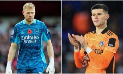 Arsenal's Aaron Ramsdale says Illan Meslier is the 'best goalkeeper' he has faced