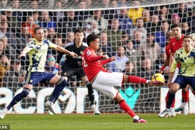 Nottingham Forest forward says "he couldn't hear Leeds fans" after scoring on Sunday