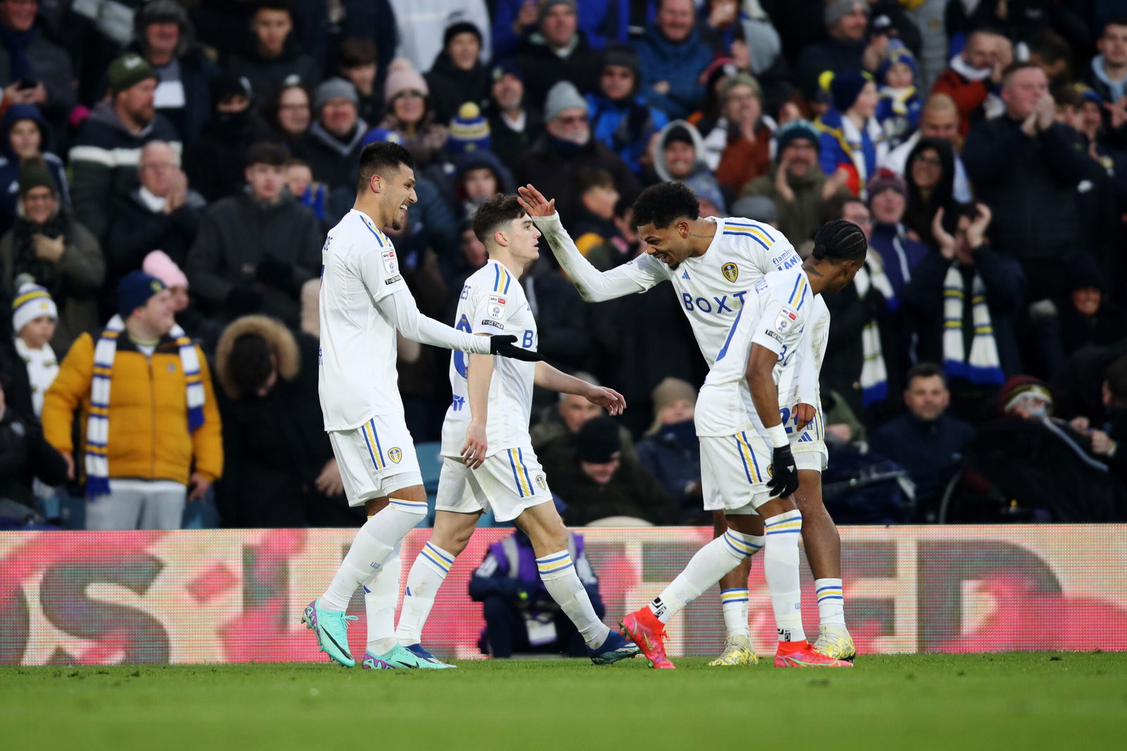 Georginio Rutter of Leeds United celebrates after scoring the team's  News Photo - Getty Images