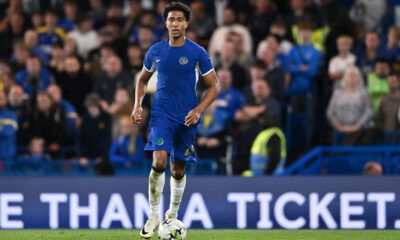 Bashir Humphreys in action for Chelsea, displaying defensive skills during a match.