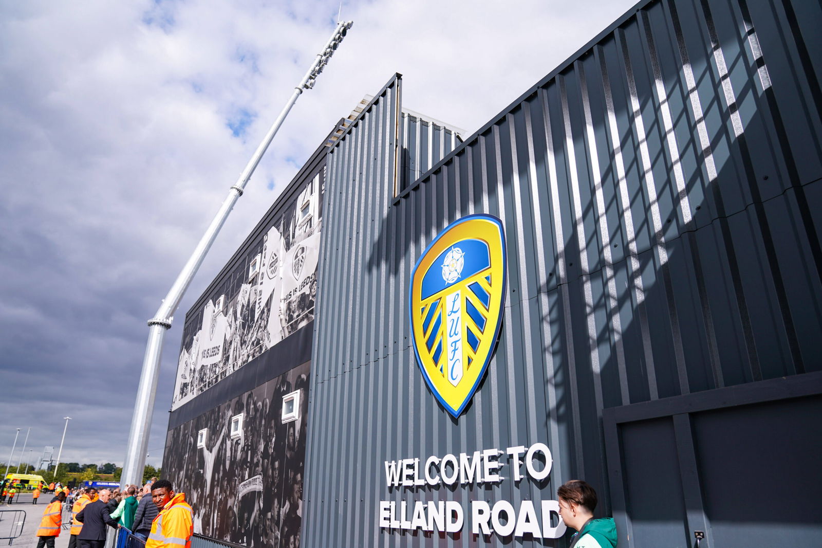 Exterior view of Elland Road stadium, capturing the iconic home of Leeds United.