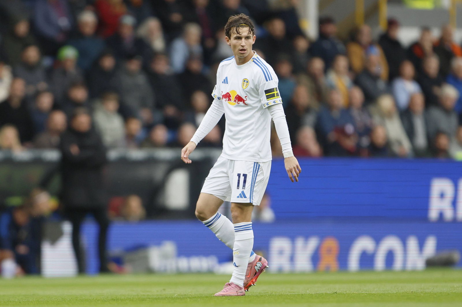 Despite Aaronson's defensive work rate, his attacking effectiveness has been in question (Credits: Imago Images)