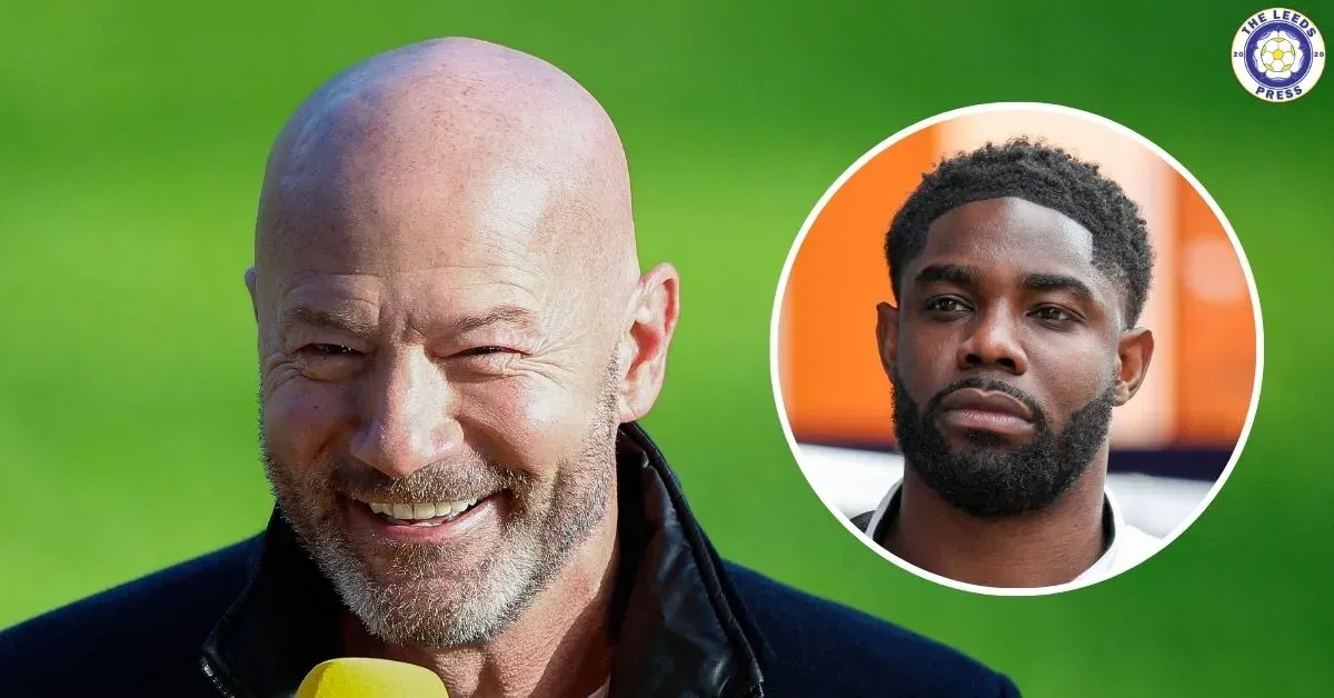Alan Shearer, Micah Richards in a circular insert.