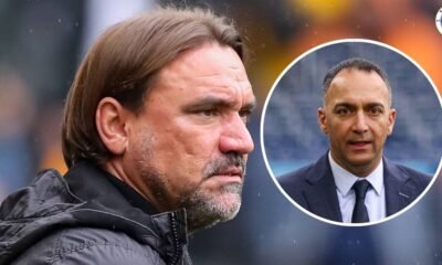 Leeds United manager Daniel Farke, Leeds chairman Paraag Marathe.