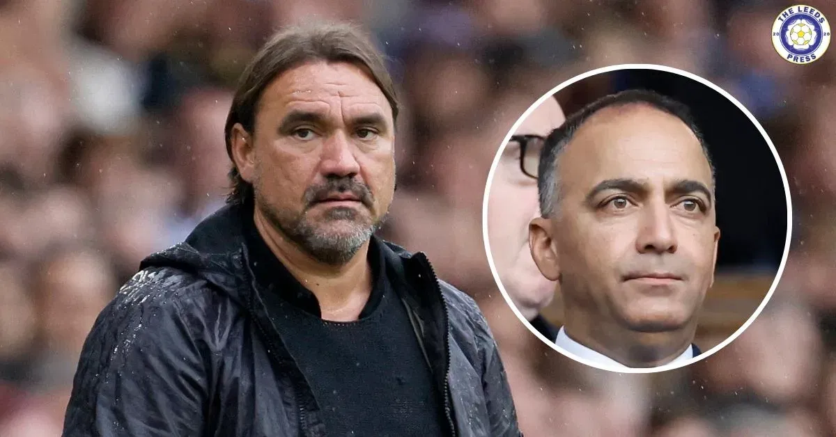 Leeds United manager Daniel Farke, Leeds chairman Paraag Marathe.